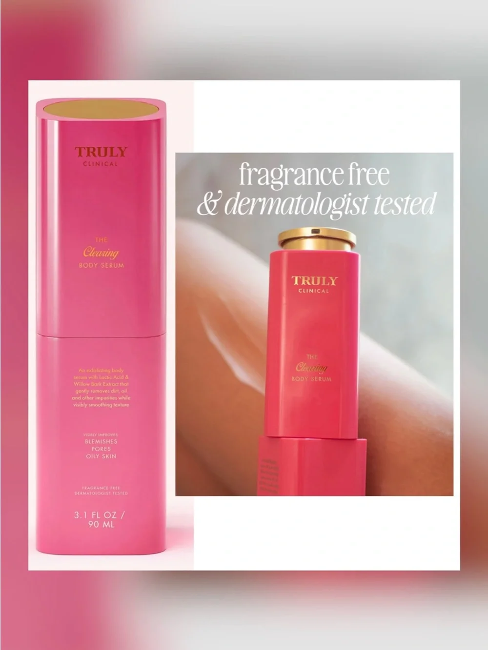 TRULY The Clearing Body Serum New Sealed 90 ml / 3.1 fl oz EXP 10/2028